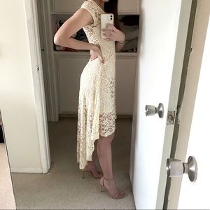 Lace high low dress